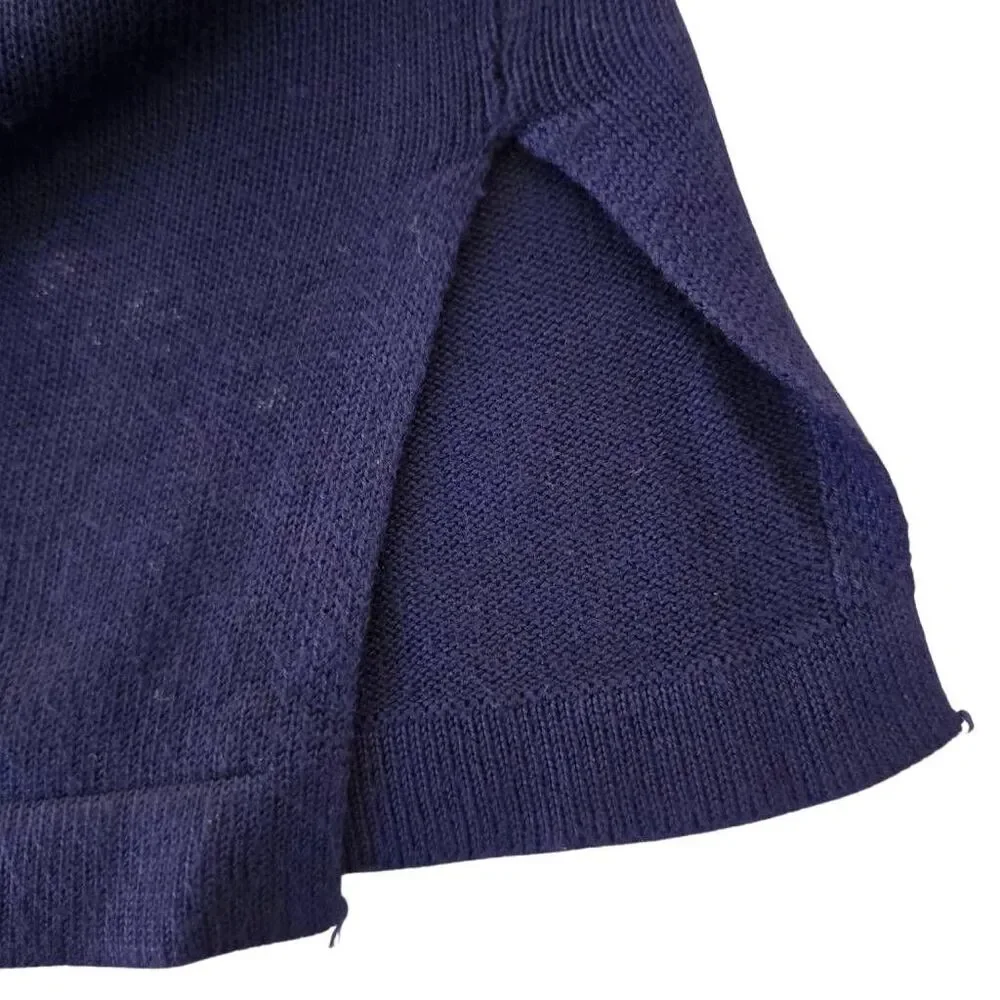 Liz Claiborne Woman Plus Size Open Front Lightweight Cardigan Navy Blue 1X
